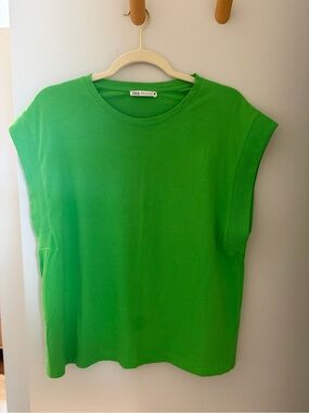 Zara Neon Green Crewneck Tank
